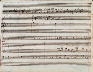 صورة مقدمة لنتيجة أوبرا أليساندرو نيل إندي للكاتب يوهان كريستيان باخ (Fac-simile من الأصل عام 1761) بواسطة فنان غير معروف