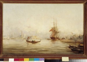الجاليون والجندول في الحوض (البندقية؟) لوحة لبول بيستان (1850-1886) القرن التاسع عشر ذكر إلزامي: مجموعة مؤسسة تحيات مؤسسة بروفانس، مرسيليا بواسطة فنان غير معروف