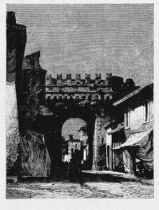 تاريخ روما القديمة. Porta Settimiana هي بوابة في جدار Aurelian في روما. بواسطة غير معروف