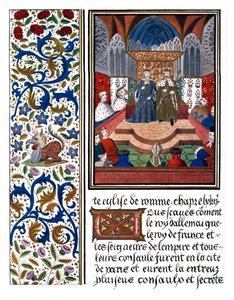 صفحة مضيئة من Wenceslaus و Charles VI بواسطة فنان غير معروف