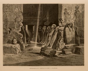 منظر داخلي لمعبد أبت في الكرنك ، مصر رسم توضيحي من أطلس مصر بواسطة غير معروف