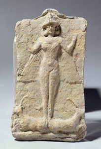 جرة مزينة بزخارف رمزية تحيط بالإلهة عشتار البابلية ، حوالي 1700 قبل الميلاد (الطين) بواسطة غير معروف