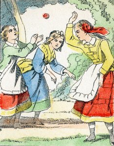 اللعبة: La pelota - الأبجدية الترفيهية للأطفال c1890 (طباعة حجرية) بواسطة غير معروف