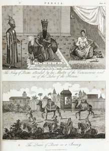 ملك وملكة فارس ، حوالي 1810-1829 بواسطة غير معروف