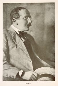 ليون باكست (1866-1924) ، رسام روسي ، صورة شخصية (صورة بالأبيض والأسود) بواسطة غير معروف