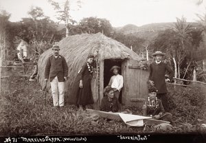 صنع تابا ، قماش أصلي ، حوالي عام 1875 (صورة بني داكن) بواسطة غير معروف