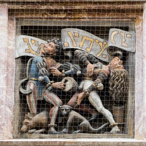 راقصو موريس ، ارتياح على Goldenes Dachl oriel ، إنسبروك ، تيرول ، النمسا ، أوروبا (صورة) بواسطة فنان غير معروف