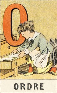 O: الطلب - نقش من ABCD des petits filles. Pellerin & Cie ، ناشر طابعة ، Epinal ، حوالي 1890. Serie A. الأبعاد: 19 × 13.5 سم. بواسطة غير معروف
