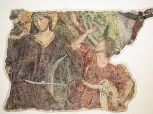 شغف المسيح ، لوحة جدارية في كاتدرائية غراتس ، غراتس ، ستيريا ، النمسا ، أوروبا (صورة) بواسطة فنان غير معروف