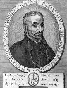 كانت صورة فرانشيسكو بيكولوميني (1582-1651) ، اليسوعي الإيطالي ، الرئيس العام لجمعية يسوع من 1649 إلى 1651 ، نقش بواسطة فنان غير معروف