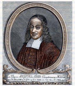 بورتريه لفيليب جاكوب سبينر (فيليب جاك سبينر) (1635-1705) اللاهوتي اللوثري مؤسس المذهب التقويمي (التقوى) نقش من "جرمانيا" ليوهانس شير 1880 مجموعة خاصة بواسطة فنان غير معروف