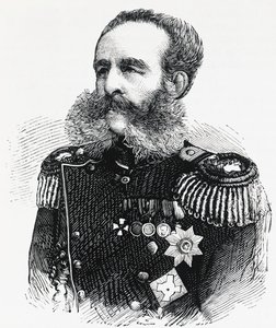 صورة للأمير دميتري إيفانوفيتش سفياتوبولك-ميرسكي (1825-1899) ، عام روسي ، نقش