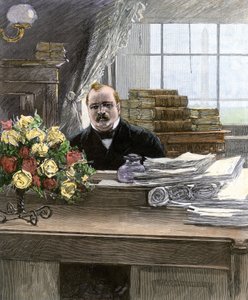 صورة شخصية لستيفن غروفر كليفلاند (1837-1908)، رئيس الولايات المتحدة الأمريكية بواسطة فنان غير معروف