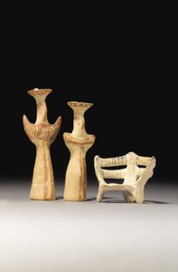 المعبود الأنثوي من نوع Psi ، المعبود الأنثوي من نوع تاو ، ونموذج العرش ، 1400-1200 قبل الميلاد بواسطة غير معروف