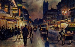 شارع دي ريفولي، باريس، حوالي عام 1933 (بطاقة بريدية) بواسطة فنان غير معروف