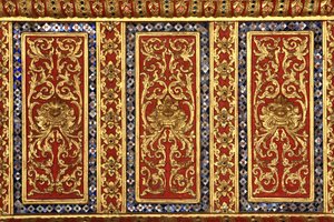 النحت. معبد الرخام. وات Benchamabophit Dusitvanaram Ratchaworawiharn. 1899. بانكوك. تايلاند بواسطة غير معروف