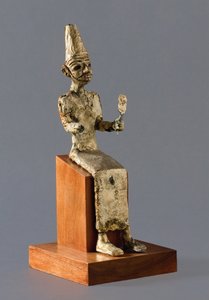 تمثال جالس لبعل ، إله الحرب الكنعاني ، مجدو ، حوالي 1300-1200 قبل الميلاد بواسطة غير معروف