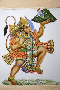 Shree Hindu temple, Leicester. Hanuman. United kingdom بواسطة غير معروف