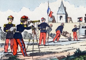 مطاردون. نقش في "الأبجدية العسكرية الطفولية". صور Pont-a-Mousson ، حوالي عام 1890. 20 صفحة. قاتمة: 28.5x21 سم بواسطة غير معروف