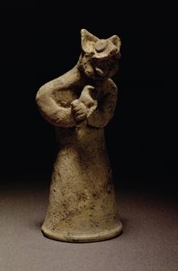 تمثال صغير لشيطان برأس أسد ، بلاد ما بين النهرين ، حوالي 5000-1000 قبل الميلاد (الطين) بواسطة غير معروف
