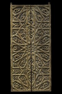 باب الخيمة. إسبانيا ، حوالي 1450-1500. خشب منحوت ومطلي. متحف اللوفر بواسطة فنان غير معروف