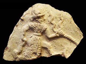 لوحة تصور إله العاصفة إيشالي ، إيسون لارسا ، بابل ، بلاد ما بين النهرين ، حوالي 2000-1600 قبل الميلاد بواسطة غير معروف