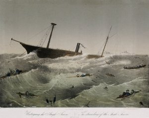 فشل الأنجلو ساكسون في نيوفاوندلاند (كندا). طباعة حجرية (34.4 × 43.4 سم) بقلم ف. سالا وشركاه بواسطة فنان غير معروف