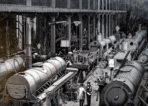 أرضية التصنيع لشركة Robert Stephenson and Company. بواسطة غير معروف