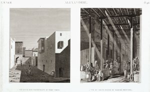 منظران للإسكندرية ، مصر ، عام 1798 بواسطة غير معروف