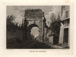 منظر لقوس Drusus ، Arco di Druso ، روما بواسطة غير معروف