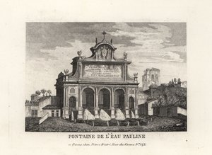 منظر لـ Fontana dell'Acqua Paola أو Il Fontanone ، Fontaine de l'Eau Pauline ، روما بواسطة غير معروف