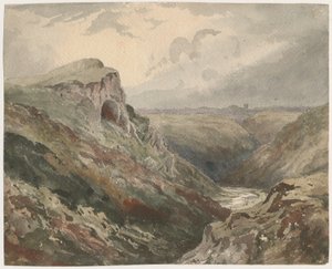 Wetton Dale: رسم بالألوان المائية ، بدون تاريخ [القرن التاسع عشر] بواسطة غير معروف