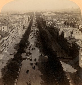 الشانزليزيه ، القيادة المفضلة لباريس ، فرنسا ، 1894. بواسطة أندروود أند أندروود