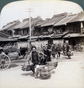 كوليس ، مشهد الشارع في طوكيو ، 1896