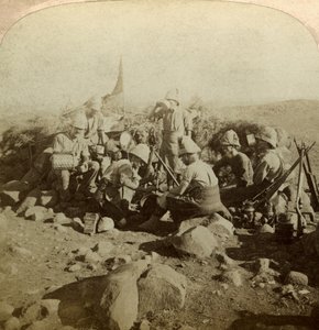 إشارات Gordon Highland على Signal Hill ، Euslin ، جنوب أفريقيا ، حرب البوير ، 1899-1902. بواسطة أندروود أند أندروود
