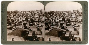 القدس ، كما يُرى من الجدار الشمالي ، فلسطين ، 1897. بواسطة أندروود أند أندروود