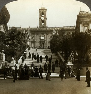 قصر السيناتور ، ساحة ديل كامبيدوجليو ، كابيتولين هيل ، روما ، إيطاليا. بواسطة أندروود أند أندروود