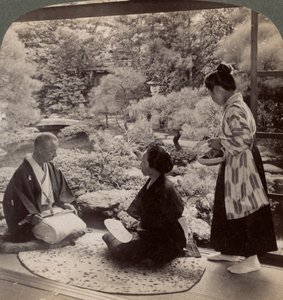 حدائق منزل السيد Y Namikawa ، زعيم الصناعات الفنية ، كيوتو ، اليابان ، 1904 بواسطة أندروود أند أندروود