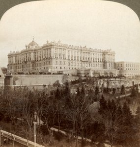 القصر الملكي المهيب ، و Royal Park Campo del Moro ... مدريد ، إسبانيا ، 1902. بواسطة أندروود أند أندروود