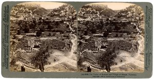 وادي كدرون وقرية سلوام ، خارج سور القدس ، فلسطين ، 1896. بواسطة أندروود أند أندروود