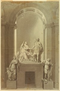 نصب تذكاري قبر لهنري كاردينال يورك (1725-1807) وتشارلز إدوارد ستيوارت ، "المدعي الشاب" (1720-1788) بواسطة غير معروف