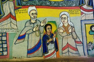 كنيسة ديبري سينا مريم ، جورجورا ، بحيرة تانا ، إثيوبيا ، إفريقيا بواسطة غير معروف
