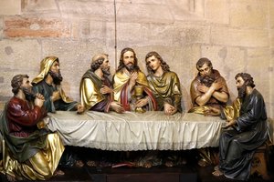 كنيسة القديس مارتن ، العشاء الأخير ، التماثيل ، مولوز ، فرنسا بواسطة غير معروف