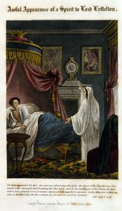 يظهر شبح أمام اللورد ليتيلتون ليعلن وفاته. 1825. الكتاب المقدس. موراندو ، ميلان. بواسطة فنان غير معروف