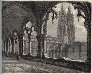 دير Saint-Jean-des-Vignes - Soissons - (Saint Jean des Vignes) - نقش في "" PATRIE - صورة وصف مقتضب لفرنسا في 6 ألوان بواسطة LUCIEN HUARD - نهاية القرن التاسع عشر بواسطة فنان غير معروف