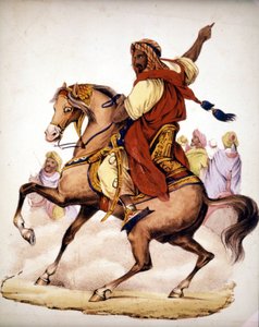 Abd El Kader (Abd El-Kader) (1807 - 1883), Arab emir of Algeria. 19th century lithography. بواسطة فنان غير معروف