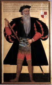 ألفونس (ألفونسو أو أفونسو) دي ألبوكيرك (1453-1515) الصورة الكبيرة للملاح والمستكشف البرتغالي. لوحة القرن السادس عشر. لشبونة ، المتحف الوطني للفنون العتيقة - ألفونس (ألفونسو أو أفونسو) لألبوكيرك (1453-1515) العظيم. صورة o بواسطة فنان غير معروف
