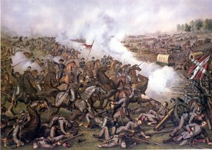 الحرب الأهلية الأمريكية (1861 - 1865): معركة فايف فوركس (فيرجينيا) في 1 أبريل بواسطة فنان غير معروف