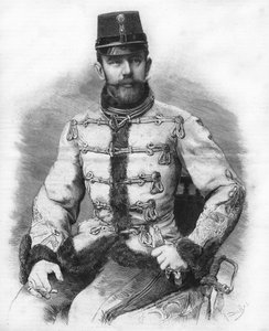الأرشيدوق رودولف من هابسبورغ (1858-1889) ، ولي عهد النمسا ، نقش عام 1889. بواسطة فنان غير معروف