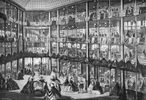 جانب من متجر "" Au Corner de la rue "" "(زاوية شوارع Montesquieu و Bons Enfants). باريس ، سبتمبر 1864. بواسطة فنان غير معروف